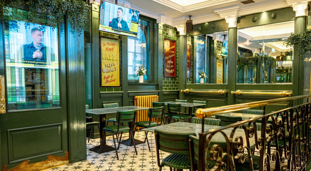 Inside O'Malley's Irish Bar on Crown Street, Aberdeen
